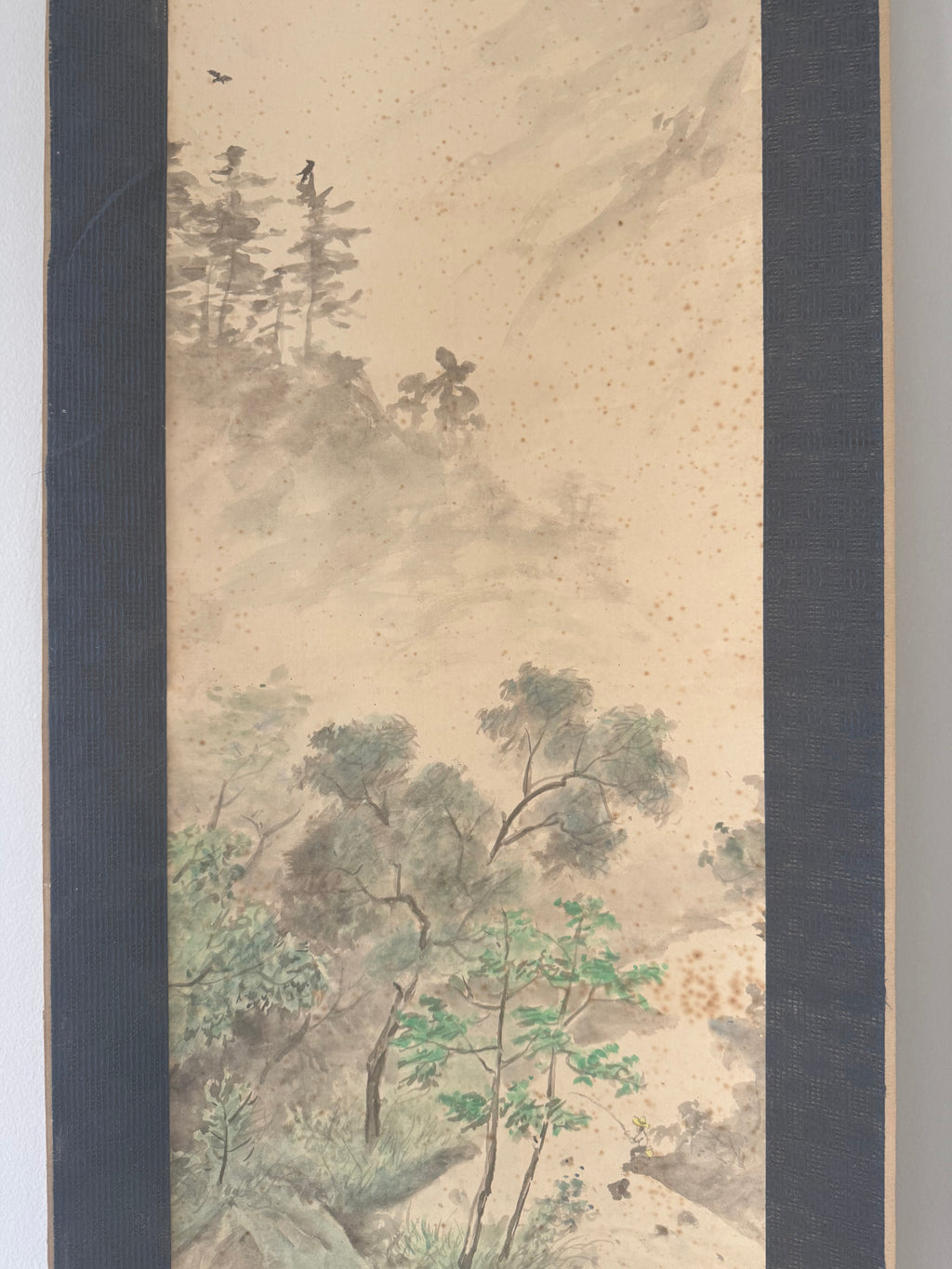Japanese Horse Painting Scroll, Vintage Kakemono Girl on Horseback, Asian Wall Art, Antique Ink Painting