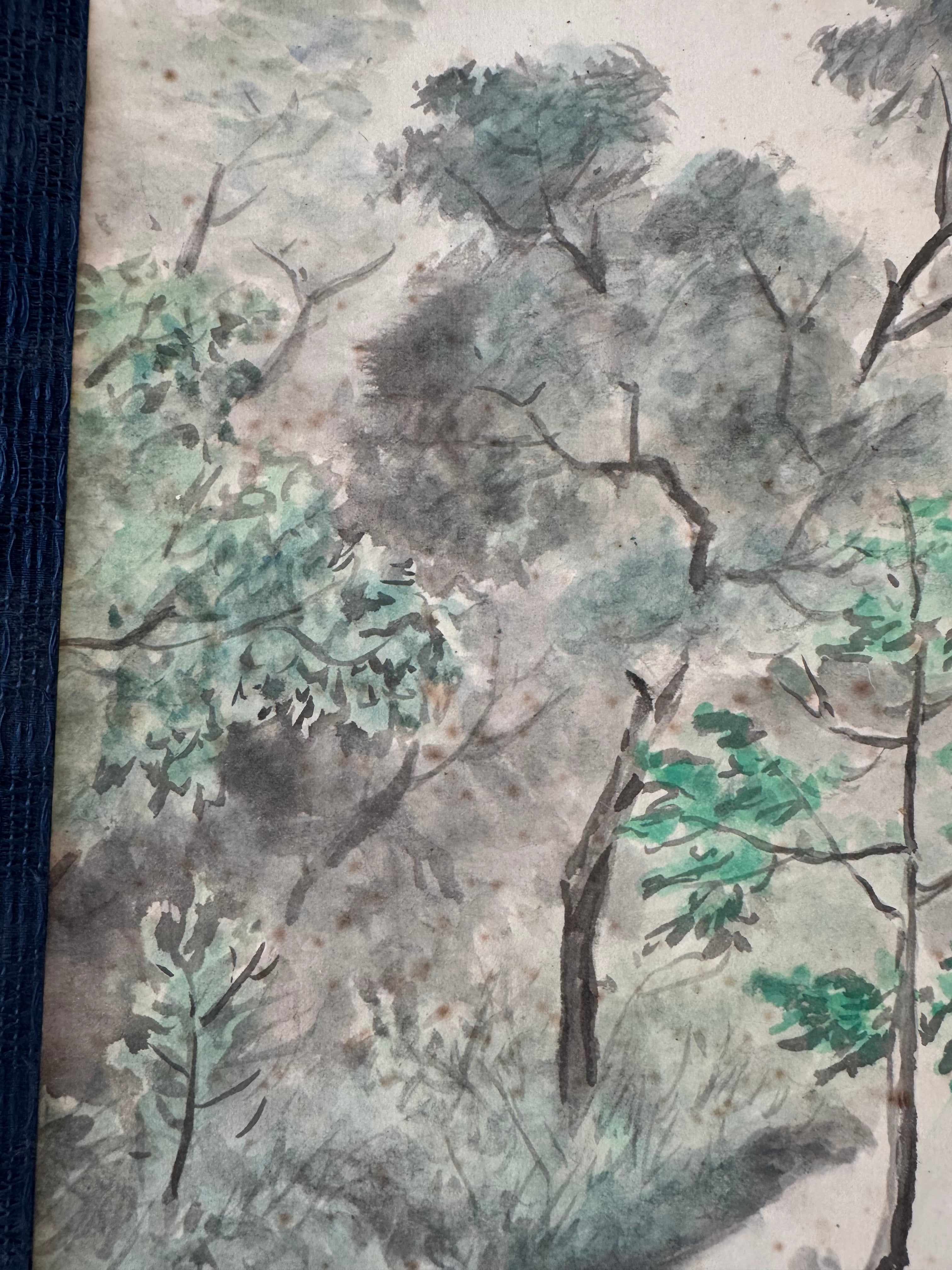 Japanese Horse Painting Scroll, Vintage Kakemono Girl on Horseback, Asian Wall Art, Antique Ink Painting