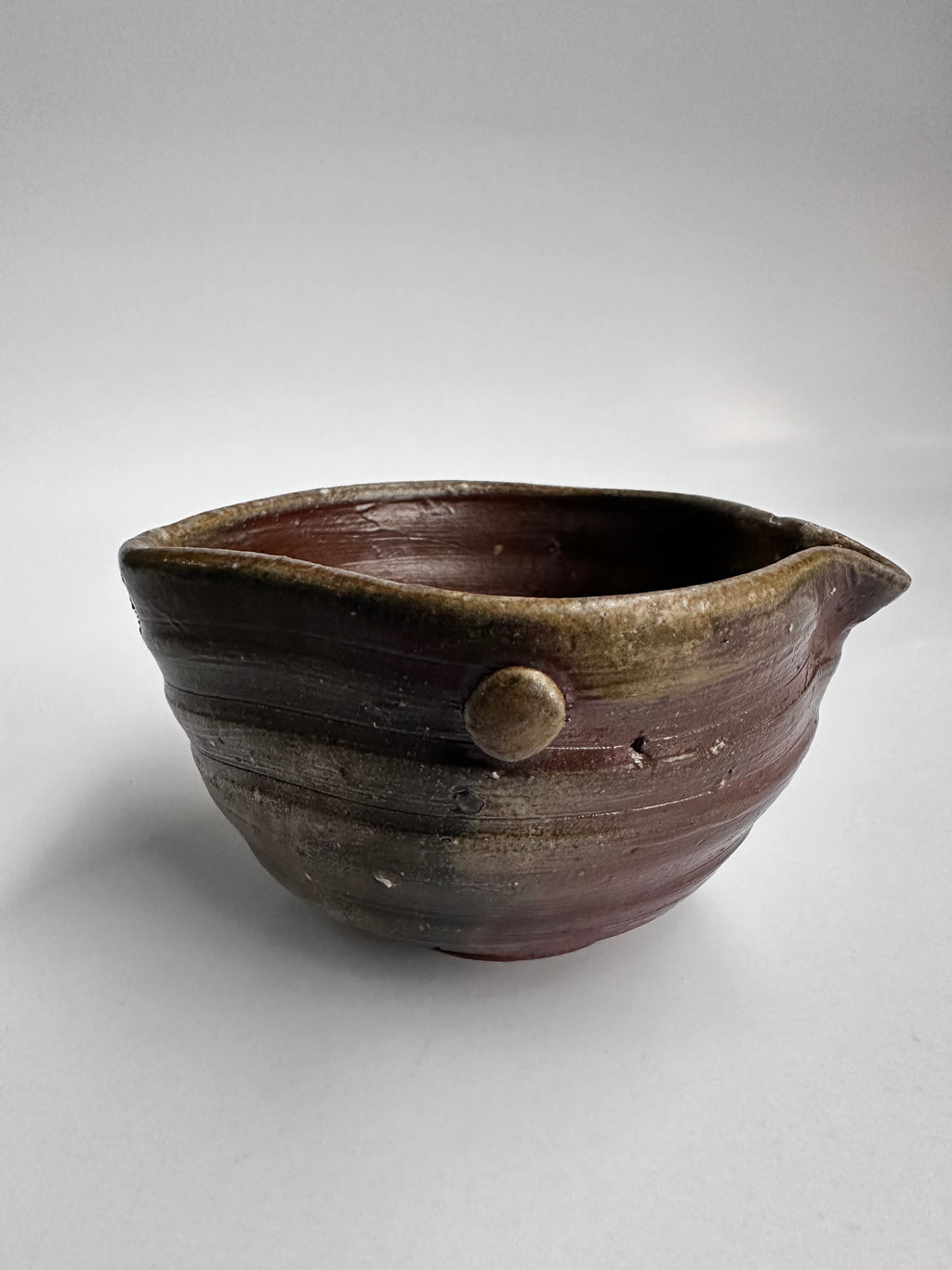 Complete Vintage Bizen Tea Set with Tomobako | Sangiri, Botamochi & Ishihaze Fire Marks | Handmade Japanese Pottery
