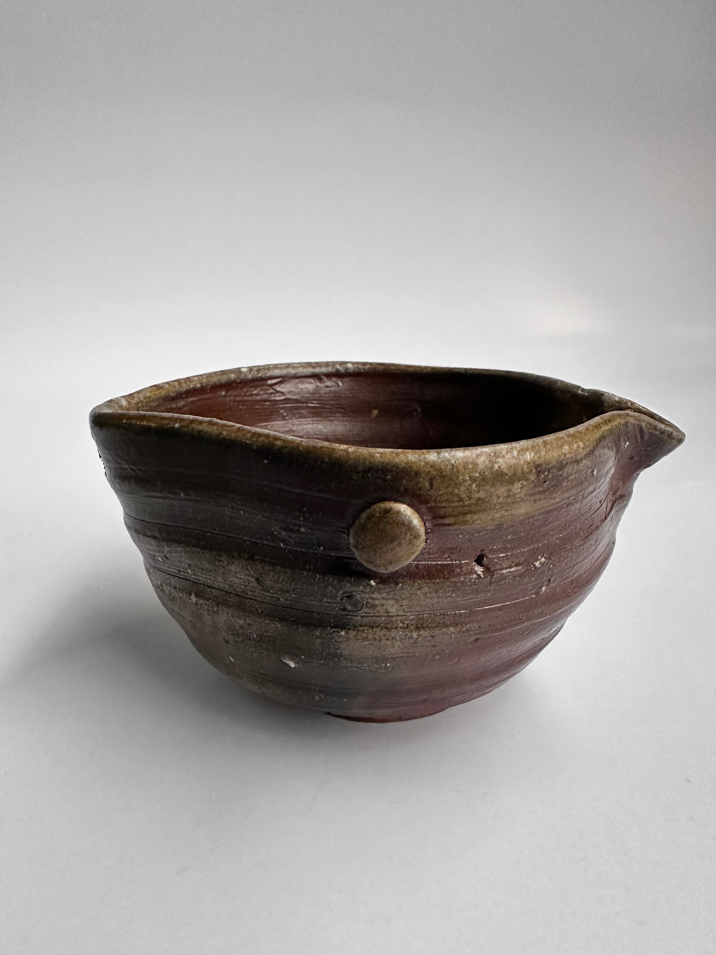 Complete Vintage Bizen Tea Set with Tomobako | Sangiri, Botamochi & Ishihaze Fire Marks | Handmade Japanese Pottery