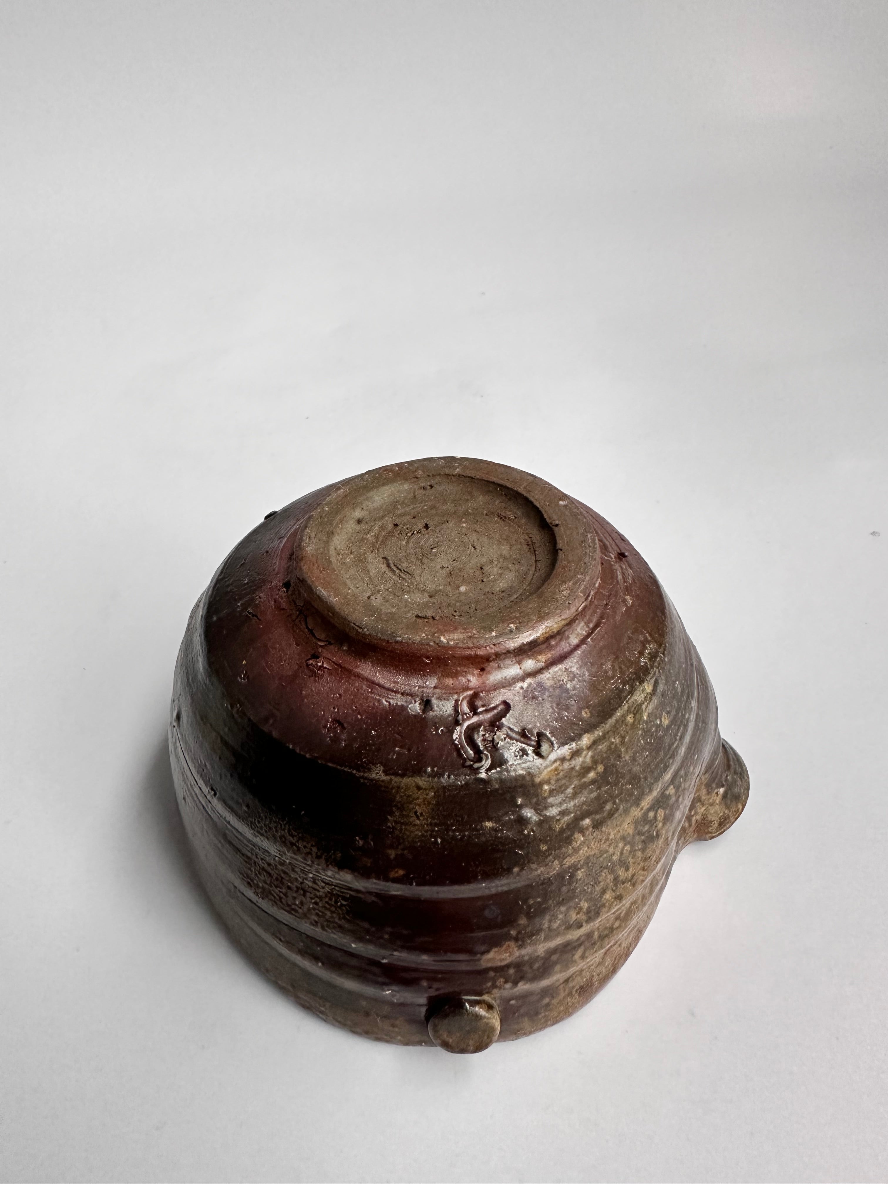 Complete Vintage Bizen Tea Set with Tomobako | Sangiri, Botamochi & Ishihaze Fire Marks | Handmade Japanese Pottery