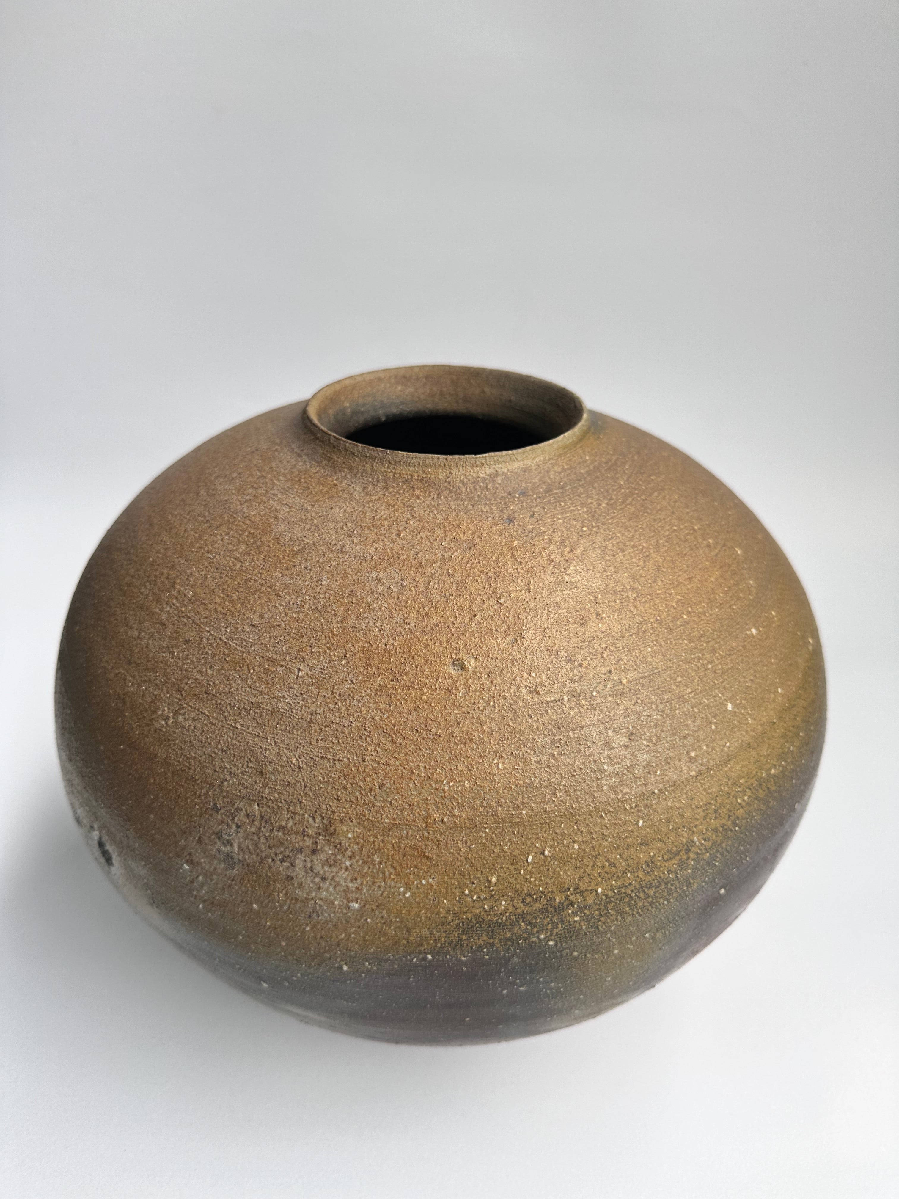 Large Japanese Bizen Ware Vase | Natural Ash Glaze & Wood-Fired Surface
