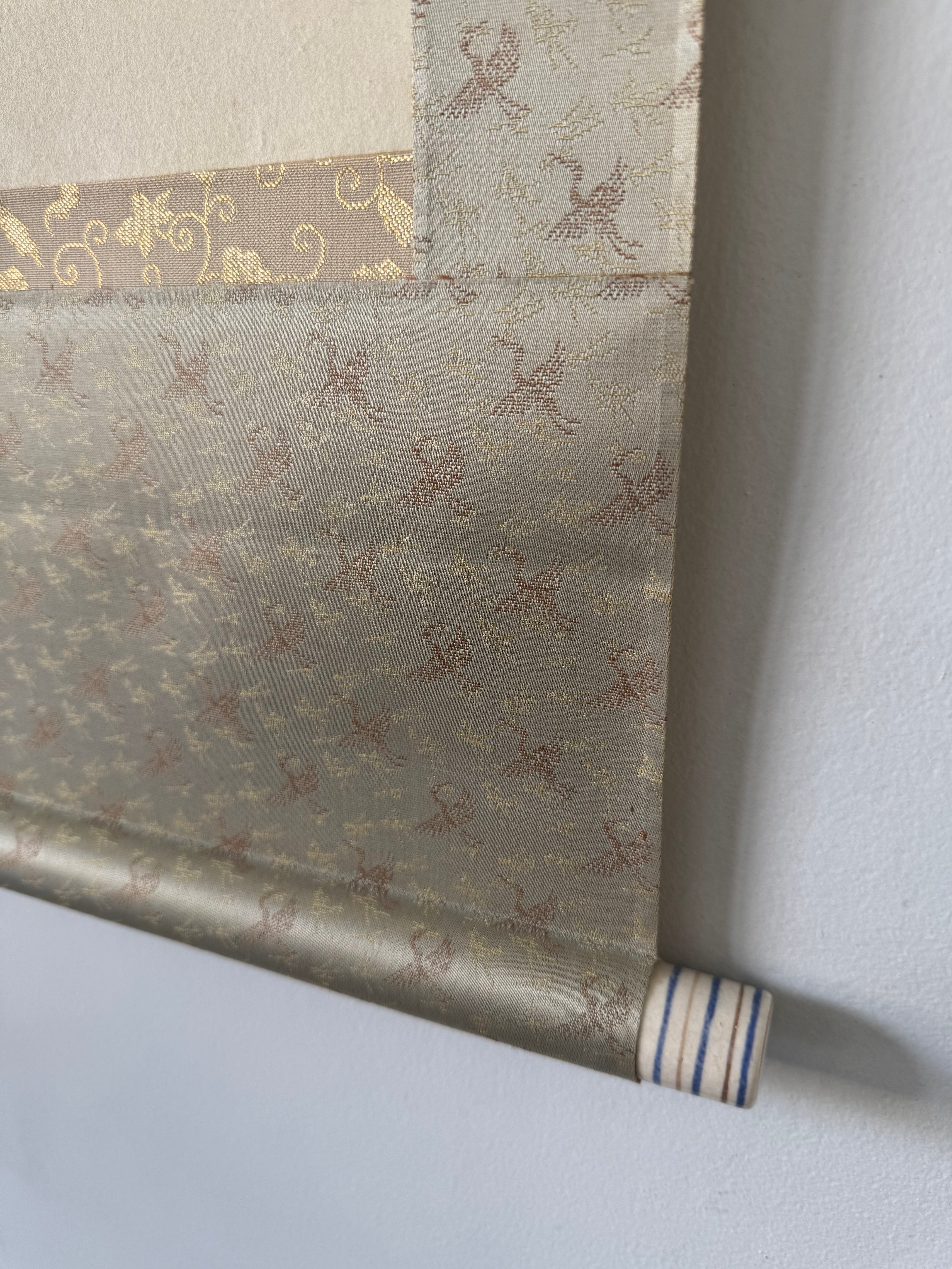 Crane & Tortoise Longevity | Japanese Calligraphy Kakemono | Showa Era Birthday Gift Scroll