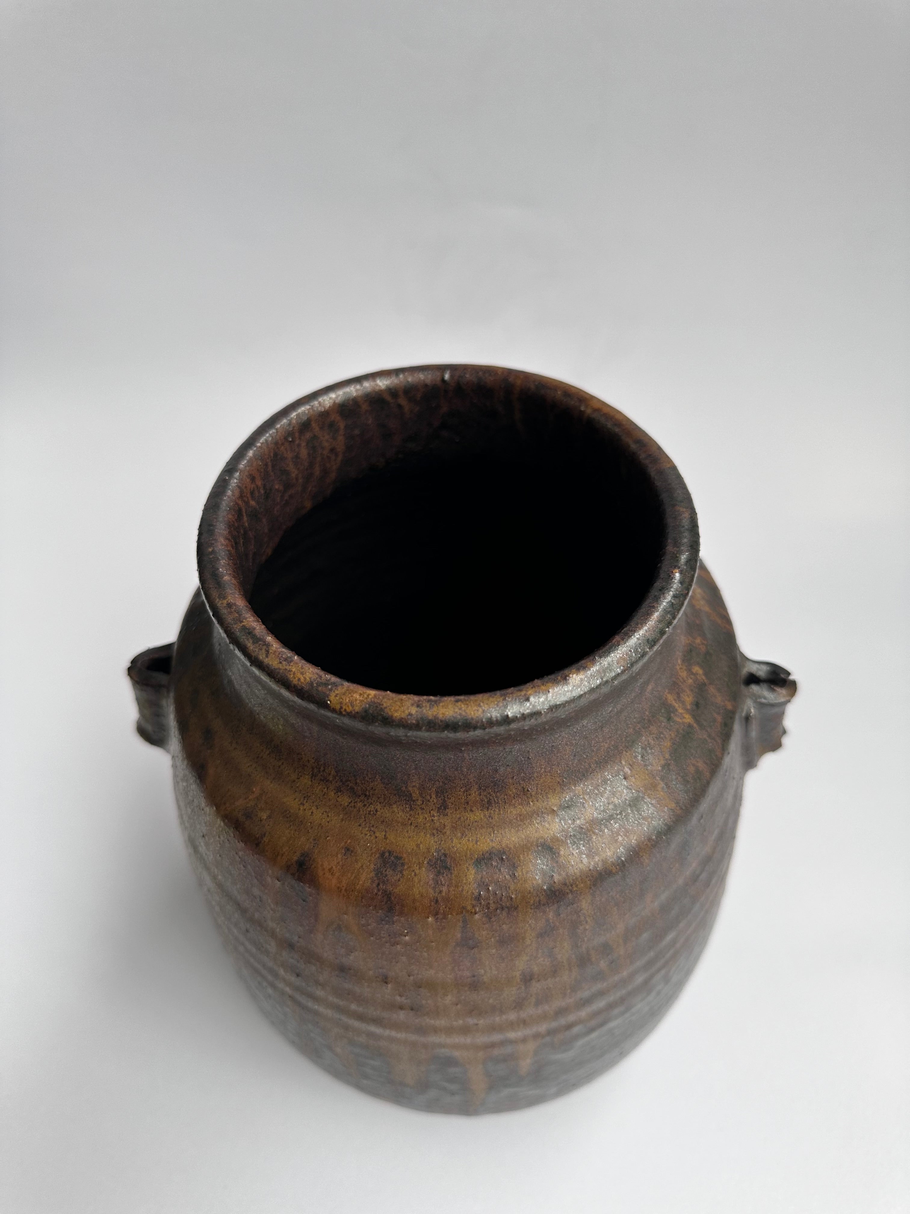 Large Japanese Bizen Flower Vase | Wood-Fired Pottery with Natural Flame Patterns | Chikoyaki