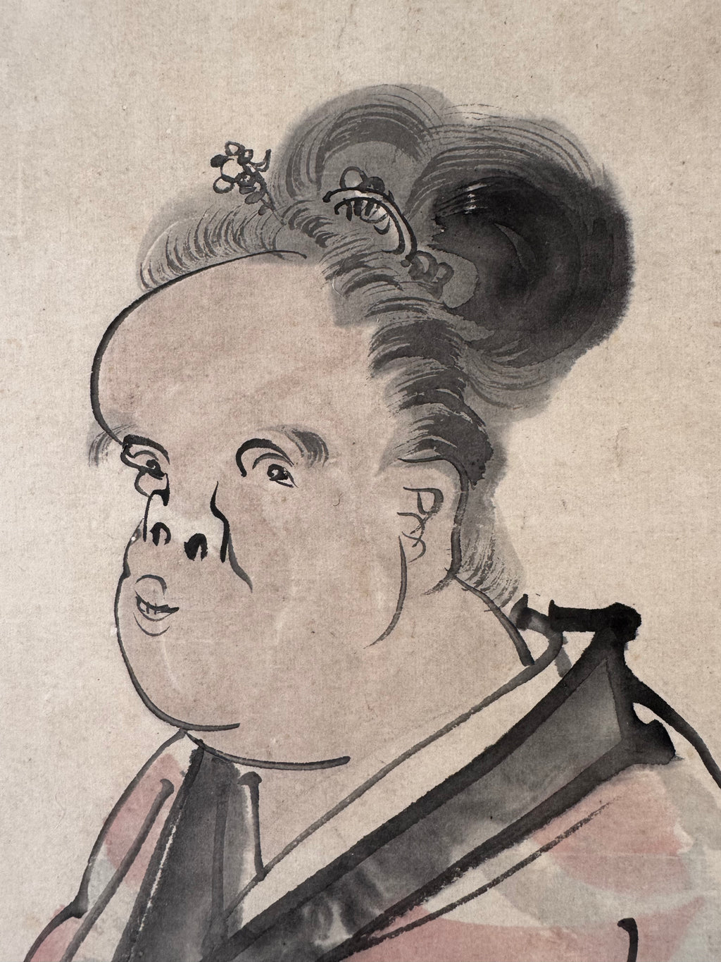 Lady Wuyan – The Wise Ugly Queen | Rare Japanese Figure Painting | Attributed Mori Ippō Shijō School