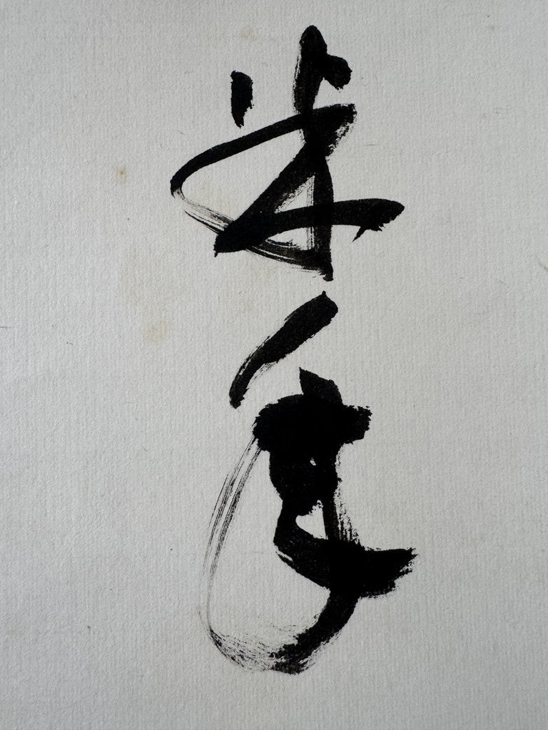 Vintage Japanese Calligraphy Scroll 60th Birthday Artist Tribute Kakemono