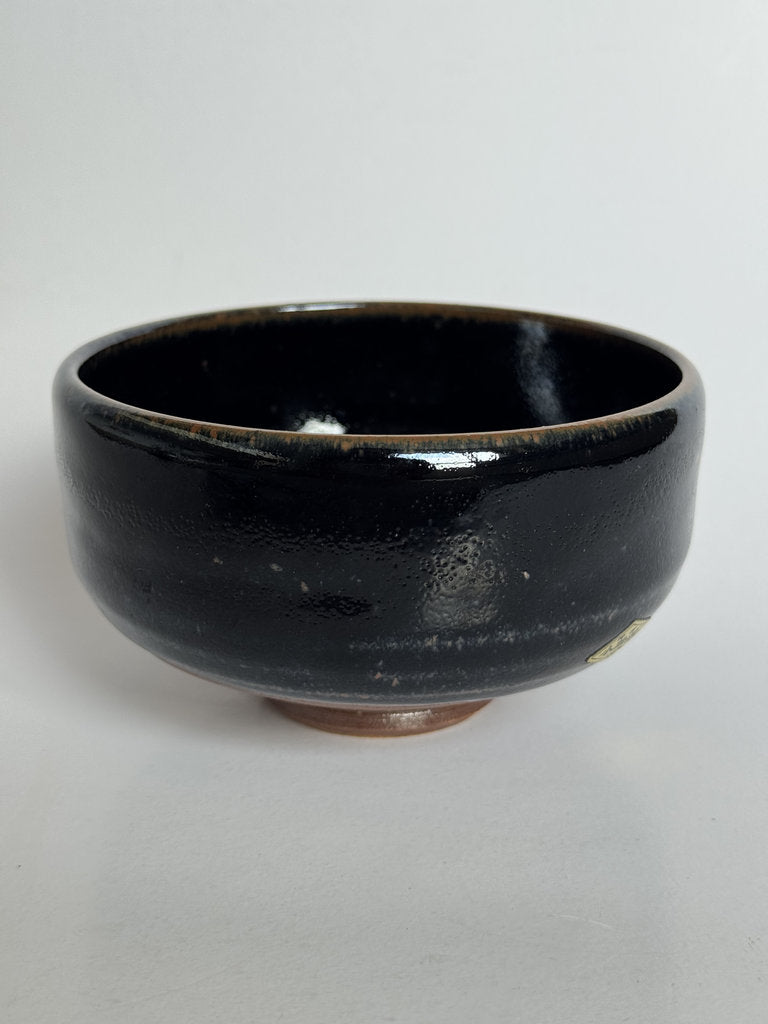 Kosuna Yaki Chawan Tea Bowl | Showa Period | Deep Black Iron Glaze | Tochigi Kiln