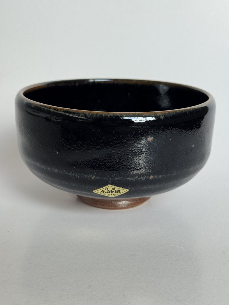 Kosuna Yaki Chawan Tea Bowl | Showa Period | Deep Black Iron Glaze | Tochigi Kiln