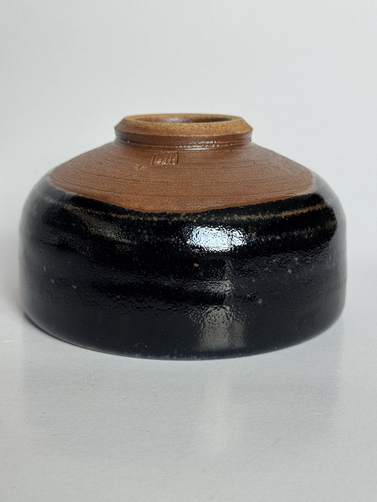 Kosuna Yaki Chawan Tea Bowl | Showa Period | Deep Black Iron Glaze | Tochigi Kiln