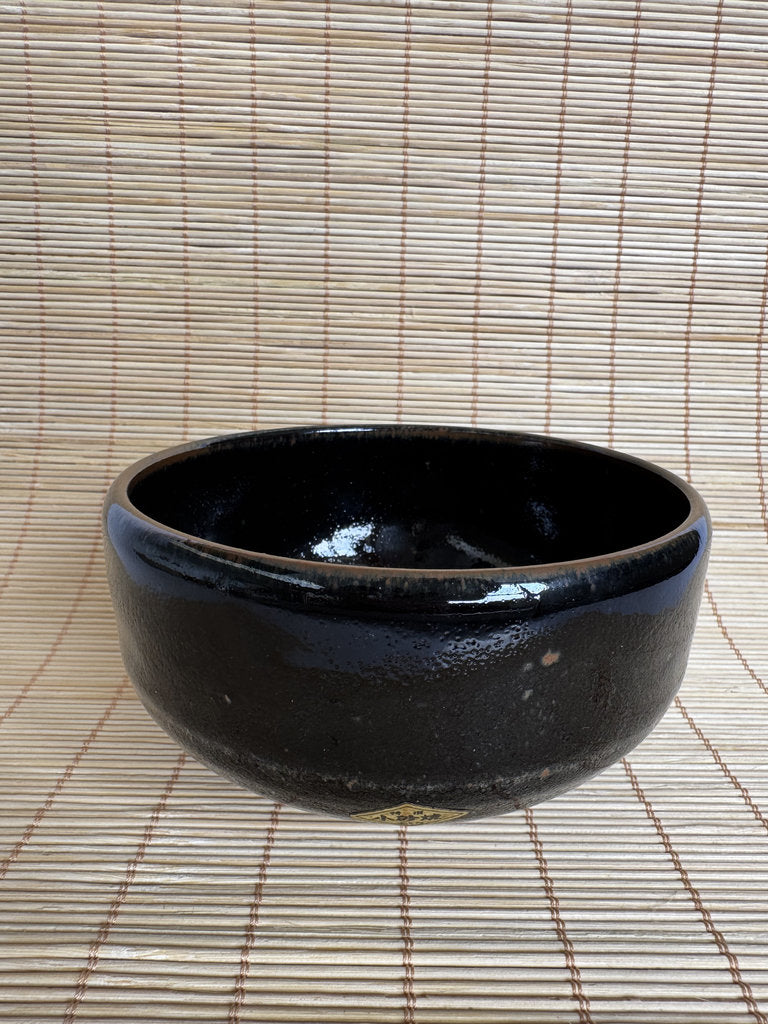 Kosuna Yaki Chawan Tea Bowl | Showa Period | Deep Black Iron Glaze | Tochigi Kiln