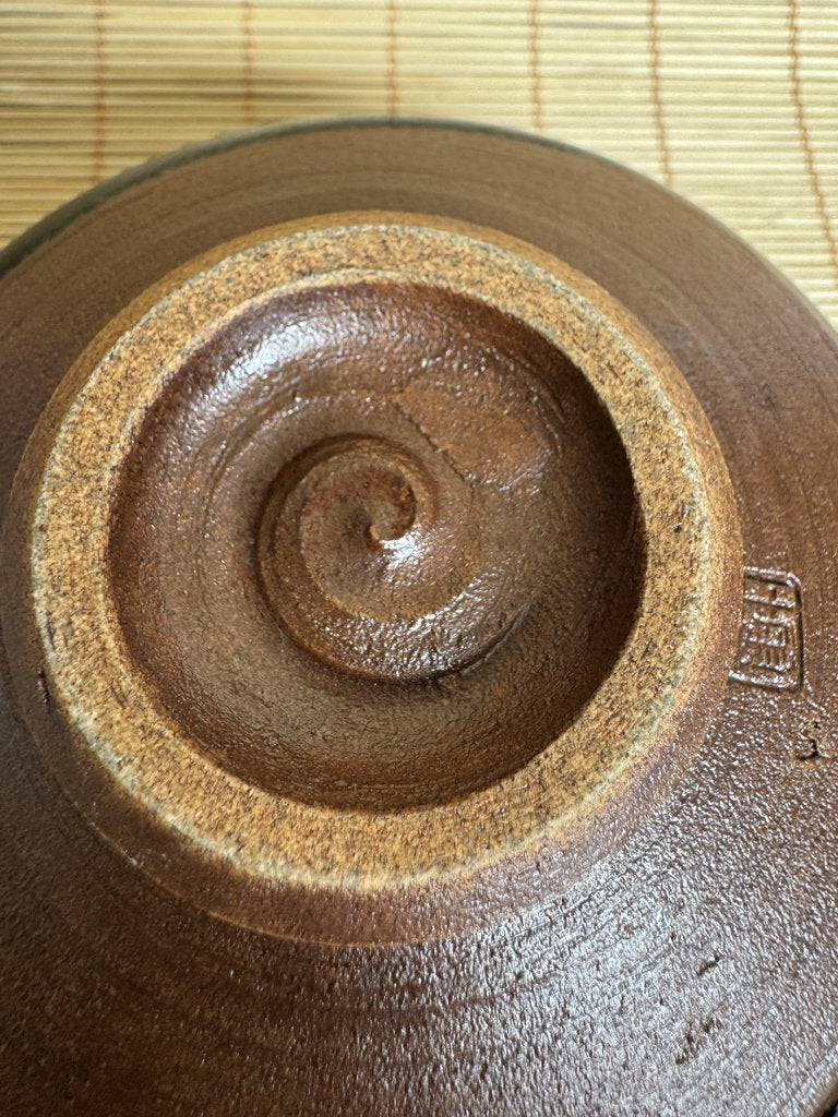 Kosuna Yaki Chawan Tea Bowl | Showa Period | Deep Black Iron Glaze | Tochigi Kiln