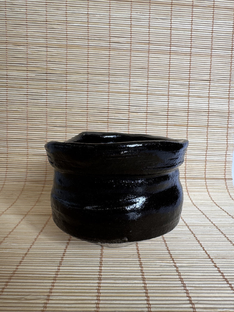 Japanese Kensui Waste Water Bowl | Wabi-cha Tea Ceremony | Kuro Black Glaze Studio