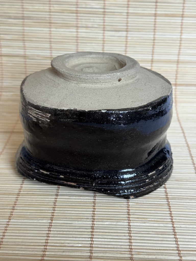 Japanese Kensui Waste Water Bowl | Wabi-cha Tea Ceremony | Kuro Black Glaze Studio