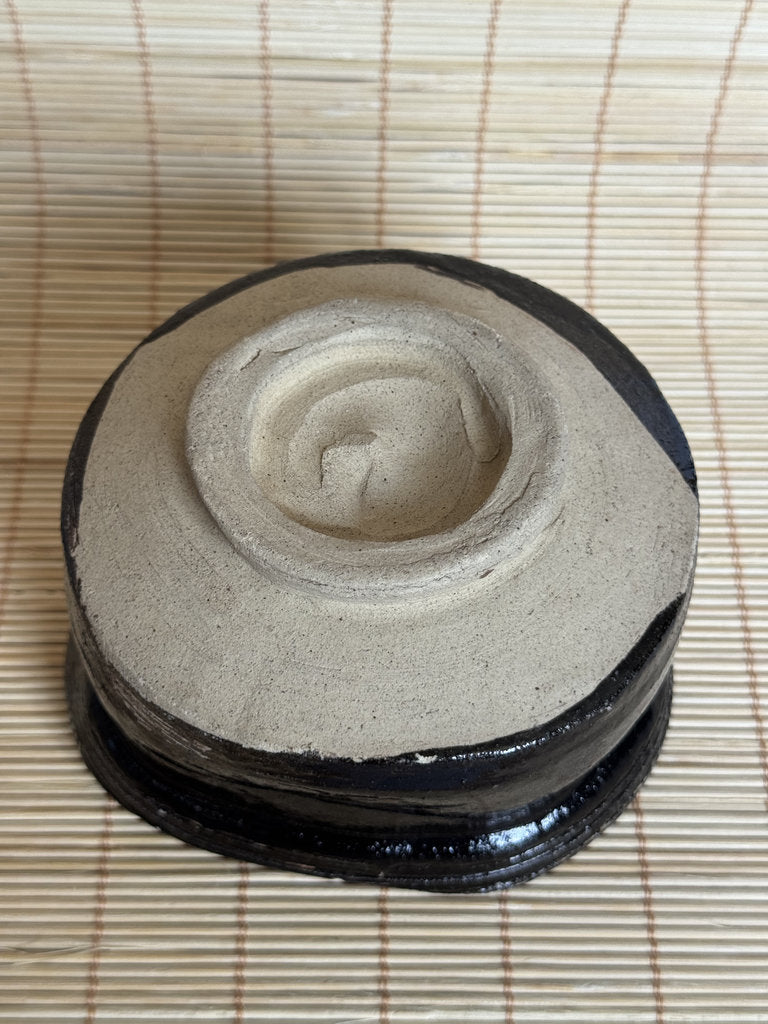 Japanese Kensui Waste Water Bowl | Wabi-cha Tea Ceremony | Kuro Black Glaze Studio