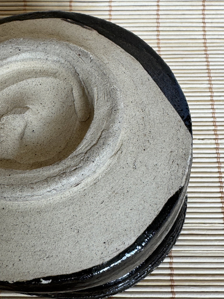 Japanese Kensui Waste Water Bowl | Wabi-cha Tea Ceremony | Kuro Black Glaze Studio