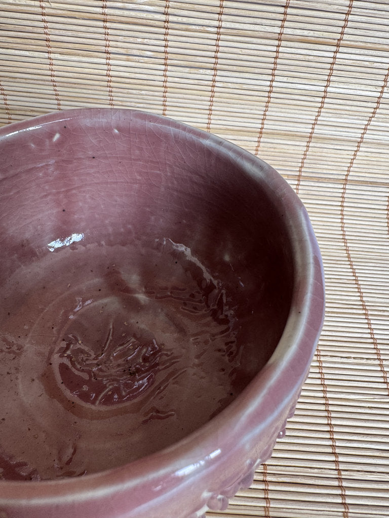 Vintage Oni Hagi Chawan – Handcrafted Japanese Hagi-Yaki Tea Bowl, Wabi-Sabi Ceramic Art