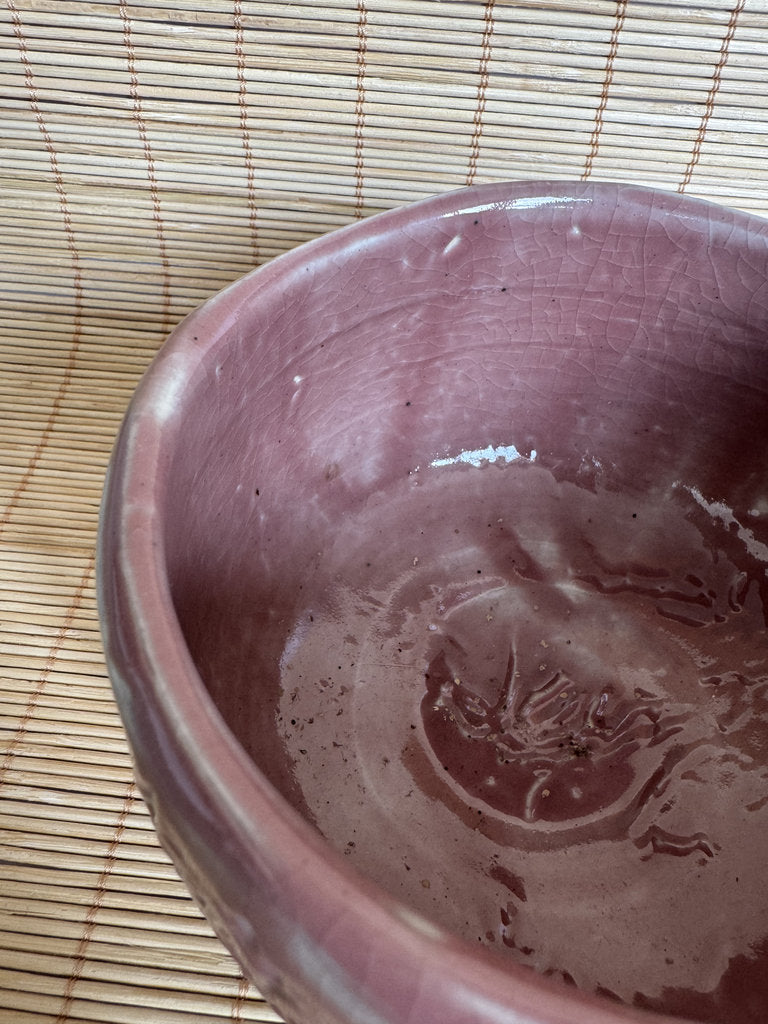 Vintage Oni Hagi Chawan – Handcrafted Japanese Hagi-Yaki Tea Bowl, Wabi-Sabi Ceramic Art