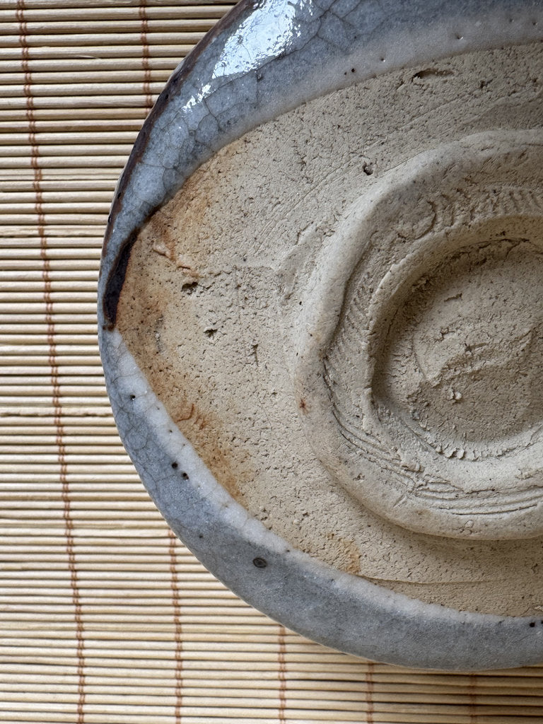 Hagi Yaki Chawan Tea Bowl | Showa Studio | Nana-bake Crazing | Iron Rim | Yamaguchi