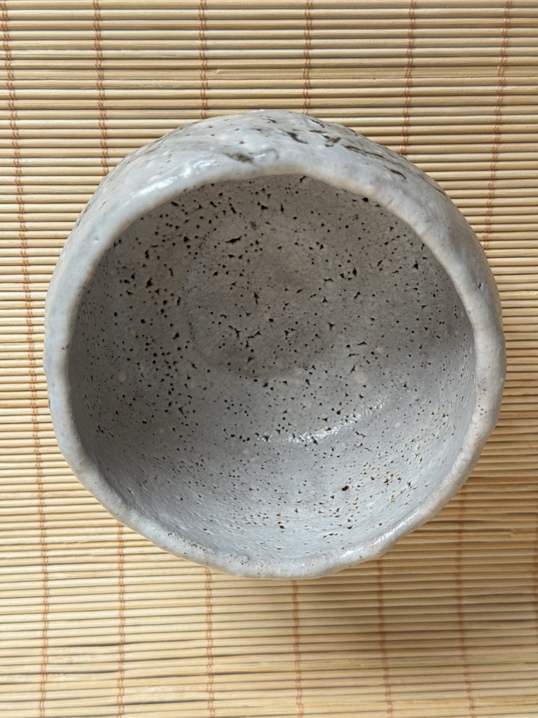 Nezumi Shino Chawan Tea Bowl | Showa Studio | Gray Iron-Wash Glaze | Mino Tradition