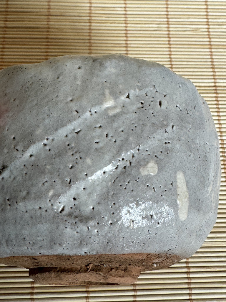 Nezumi Shino Chawan Tea Bowl | Showa Studio | Gray Iron-Wash Glaze | Mino Tradition