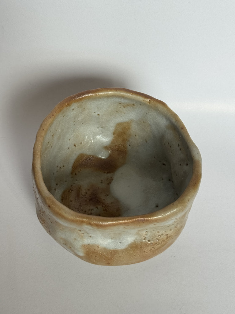 Studio Chawan 1989 | Natural Ash Glaze | Showa–Heisei Year | Dated Artist Cipher