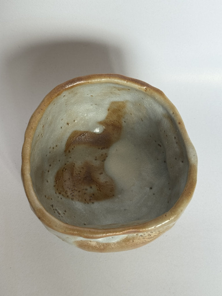 Studio Chawan 1989 | Natural Ash Glaze | Showa–Heisei Year | Dated Artist Cipher