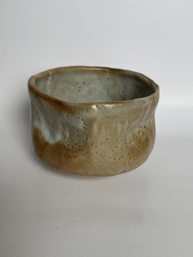 Studio Chawan 1989 | Natural Ash Glaze | Showa–Heisei Year | Dated Artist Cipher