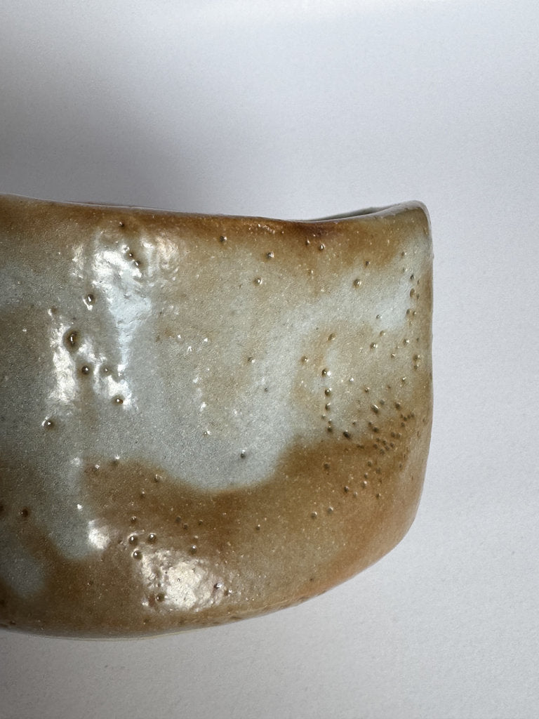 Studio Chawan 1989 | Natural Ash Glaze | Showa–Heisei Year | Dated Artist Cipher