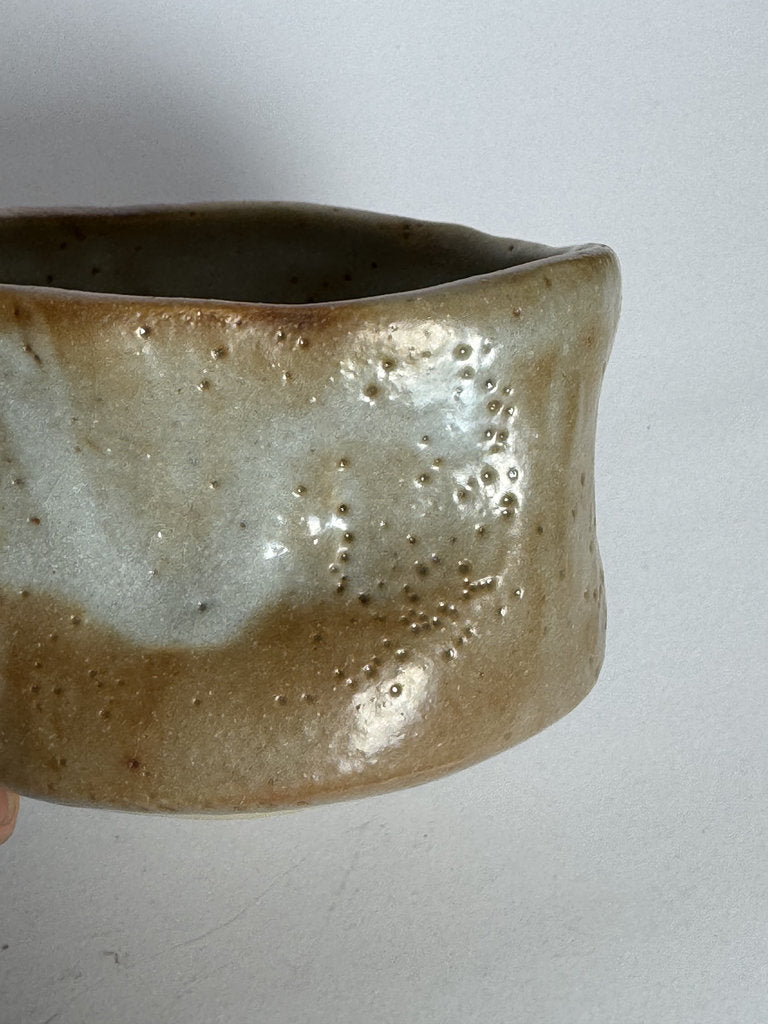 Studio Chawan 1989 | Natural Ash Glaze | Showa–Heisei Year | Dated Artist Cipher