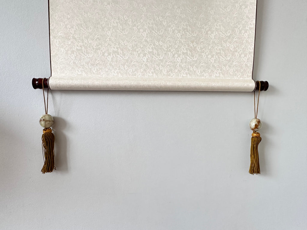 Japanese Green Onyx Fūchin Pair – Kakemono Stone Scroll Weights