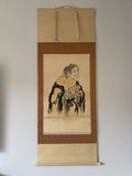 Vintage Japanese Zenga Scroll Gama Sennin Toad Immortal Painting