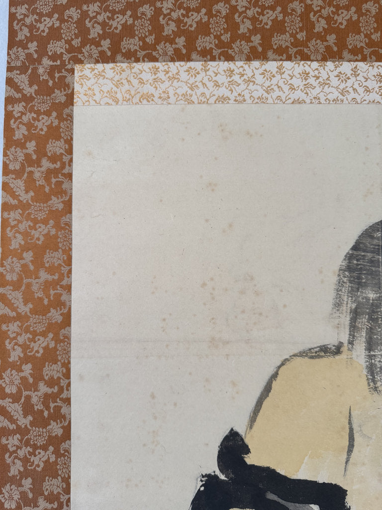 Vintage Japanese Zenga Scroll Gama Sennin Toad Immortal Painting