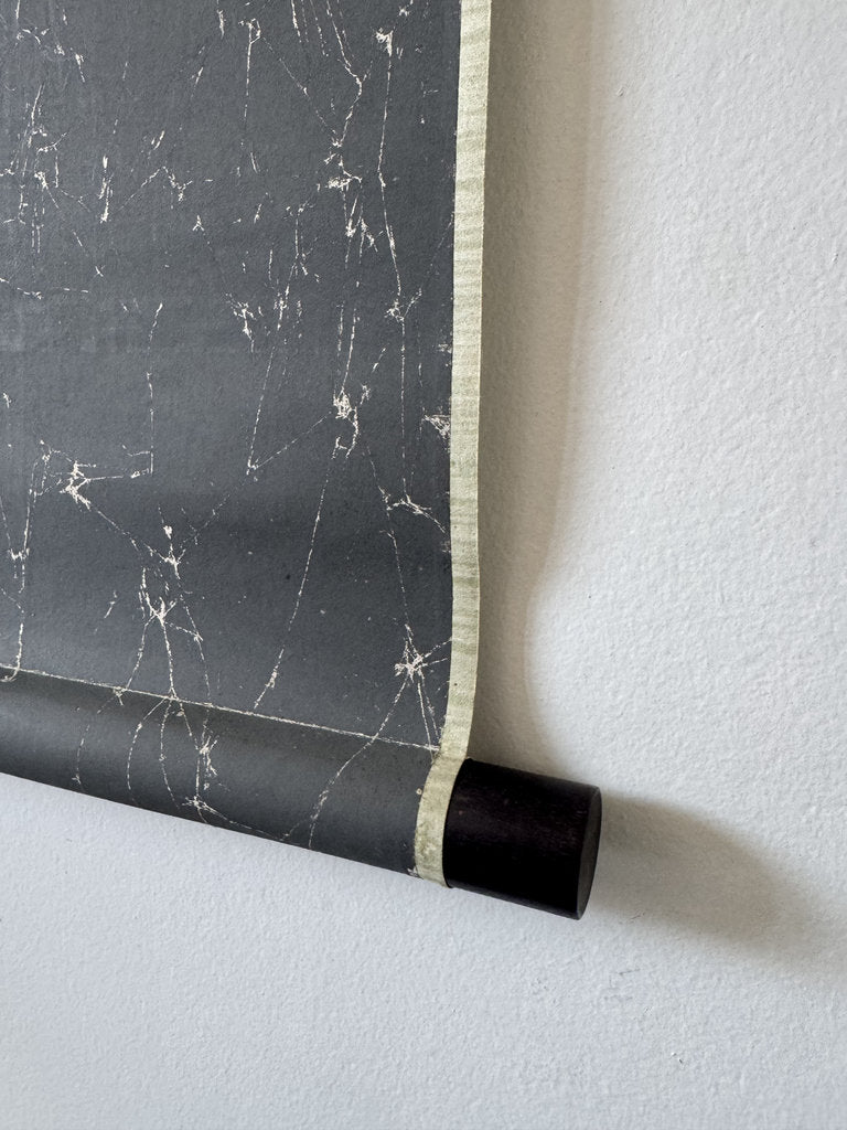 Japanese Zen Calligraphy Kakemono "Clouds at Ease on the Peak" Sōsho Bokuseki Scroll, Wabi-Sabi Zen Art