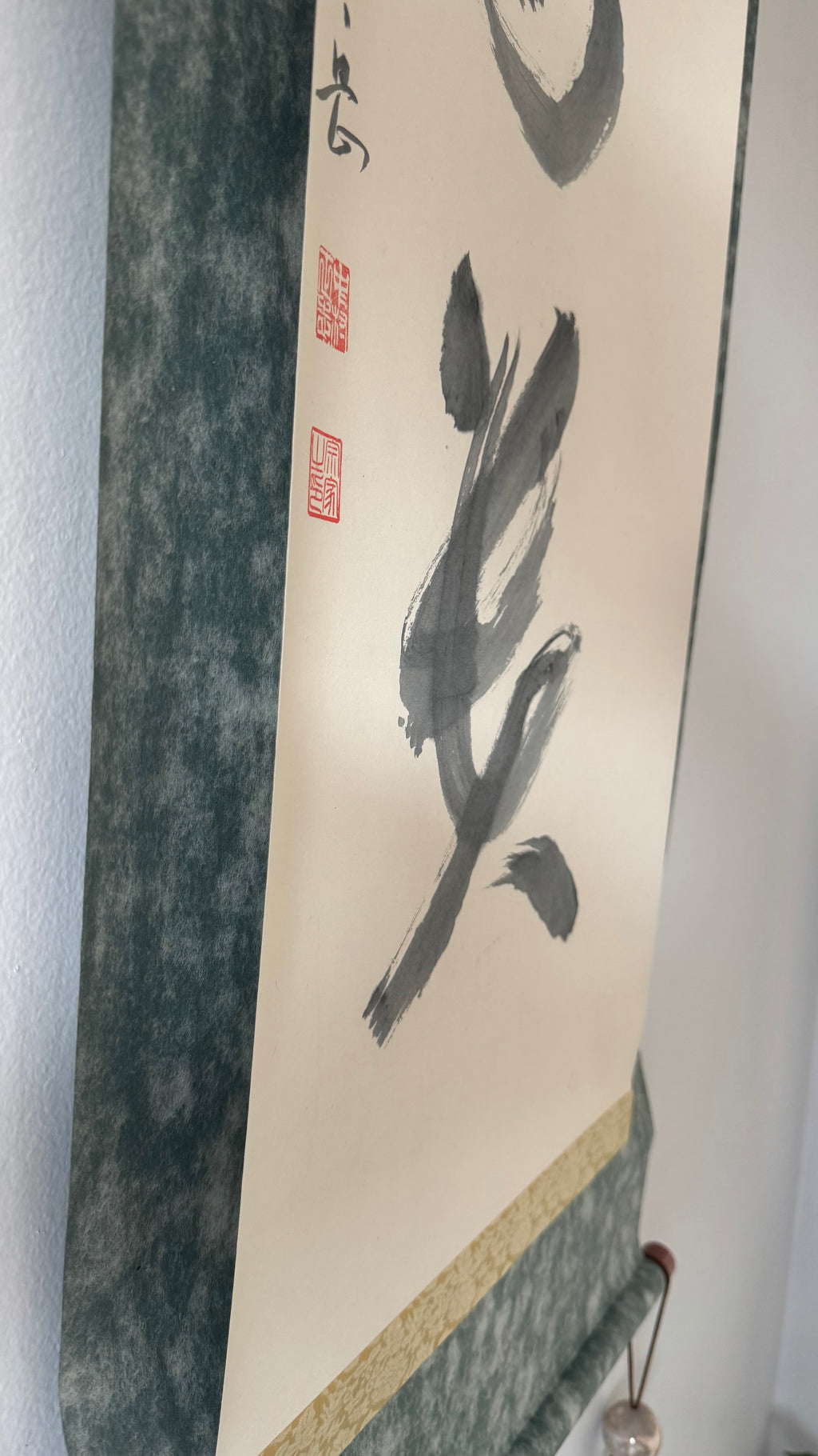 Japanese Calligraphy Kakejiku | 以和為貴 "Harmony is the Highest Virtue" | Sōsho Cursive Script | Signed & Sealed | Prince Shōtoku's 1,400-Year Teaching
