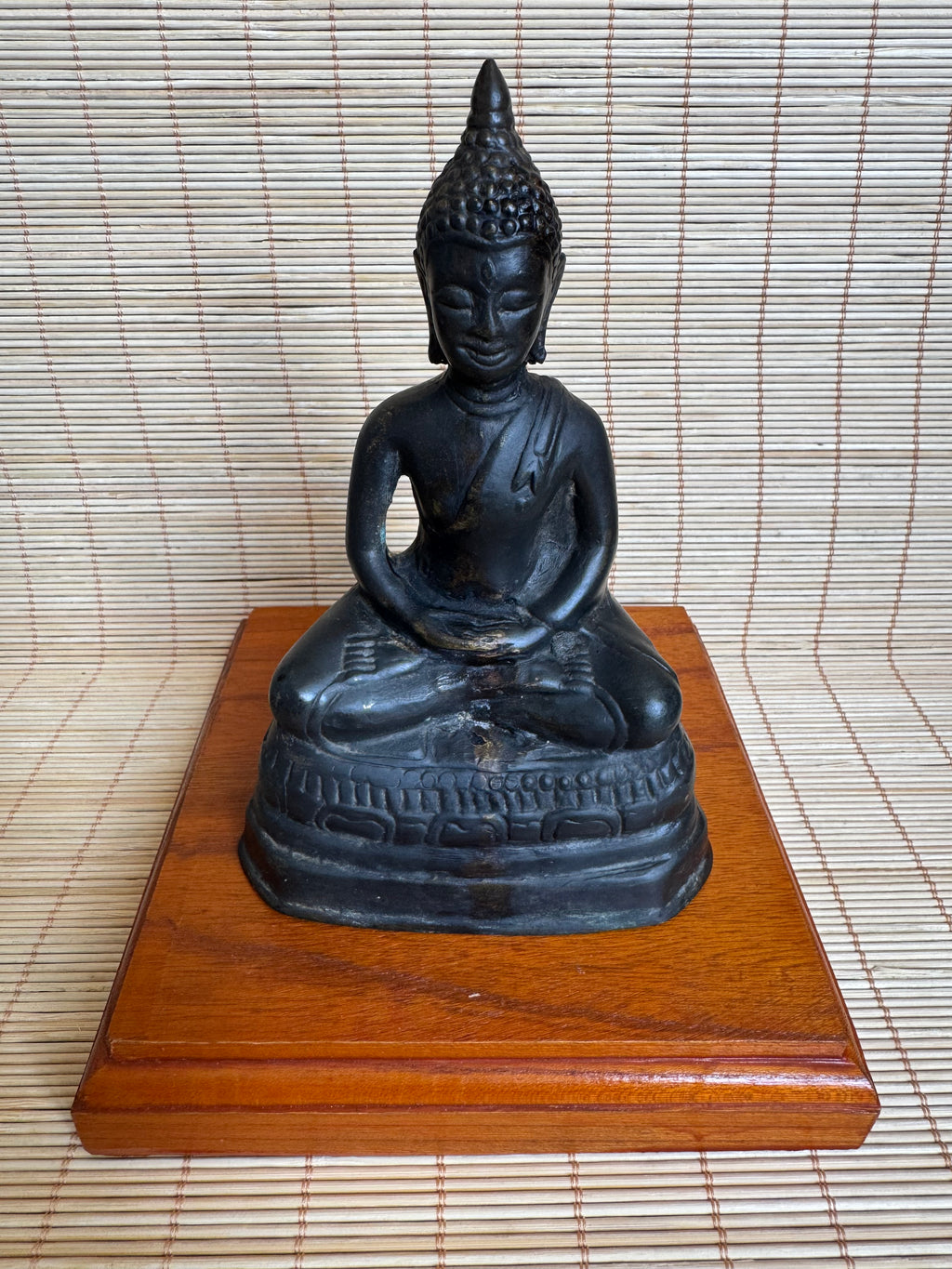 Antique Thai Bronze Buddha Shakyamuni | Dhyana Meditation Mudra | Rattanakosin Style | Flame Ushnisha | Ex-Japan Collection | 19th–Early 20th C