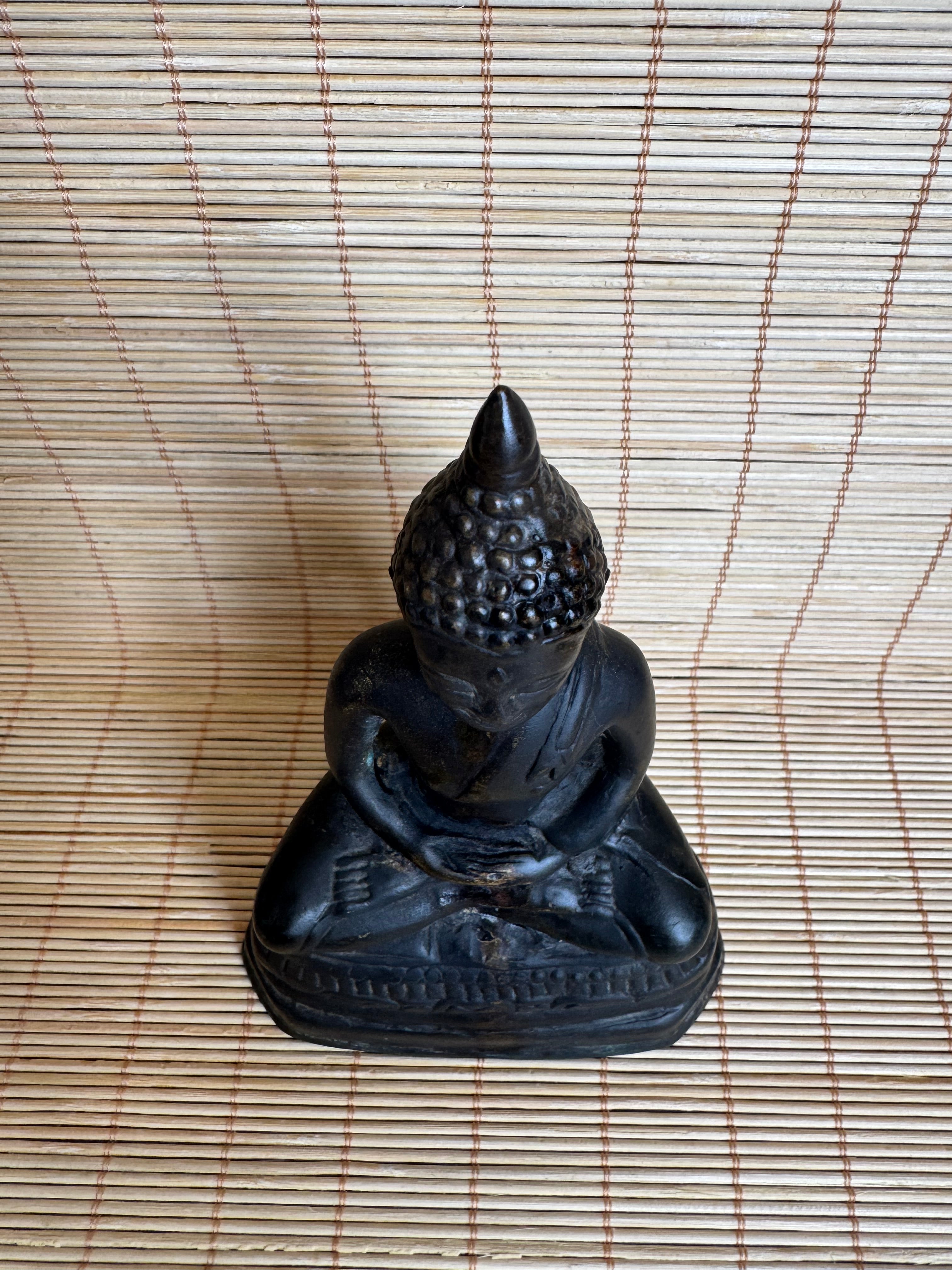 Antique Thai Bronze Buddha Shakyamuni | Dhyana Meditation Mudra | Rattanakosin Style | Flame Ushnisha | Ex-Japan Collection | 19th–Early 20th C