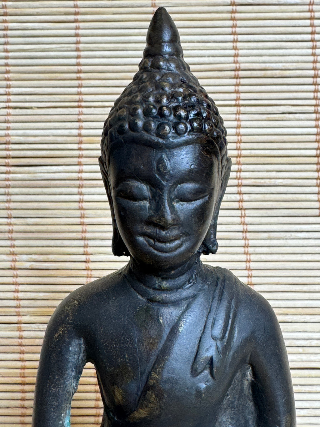 Antique Thai Bronze Buddha Shakyamuni | Dhyana Meditation Mudra | Rattanakosin Style | Flame Ushnisha | Ex-Japan Collection | 19th–Early 20th C