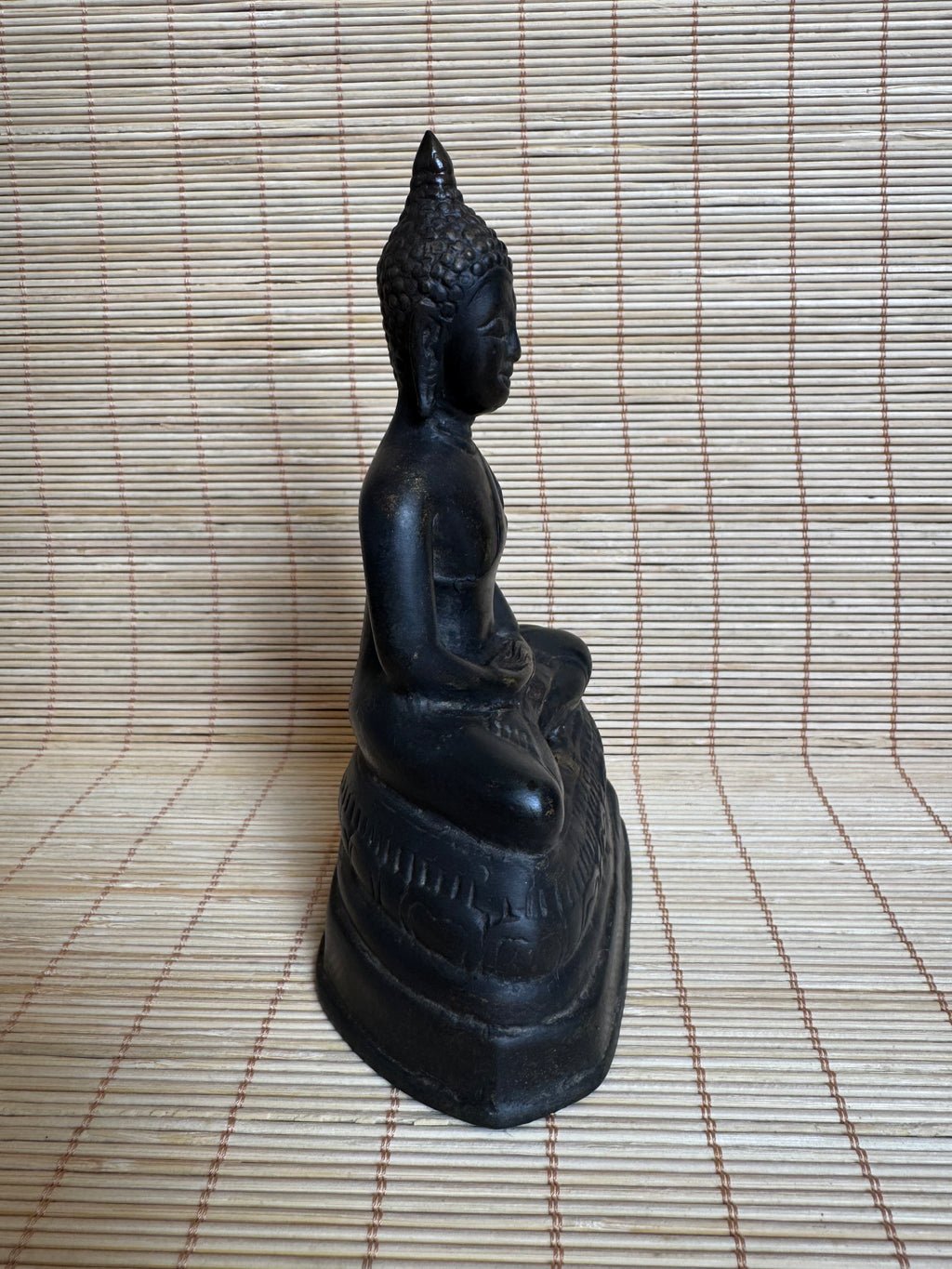 Antique Thai Bronze Buddha Shakyamuni | Dhyana Meditation Mudra | Rattanakosin Style | Flame Ushnisha | Ex-Japan Collection | 19th–Early 20th C