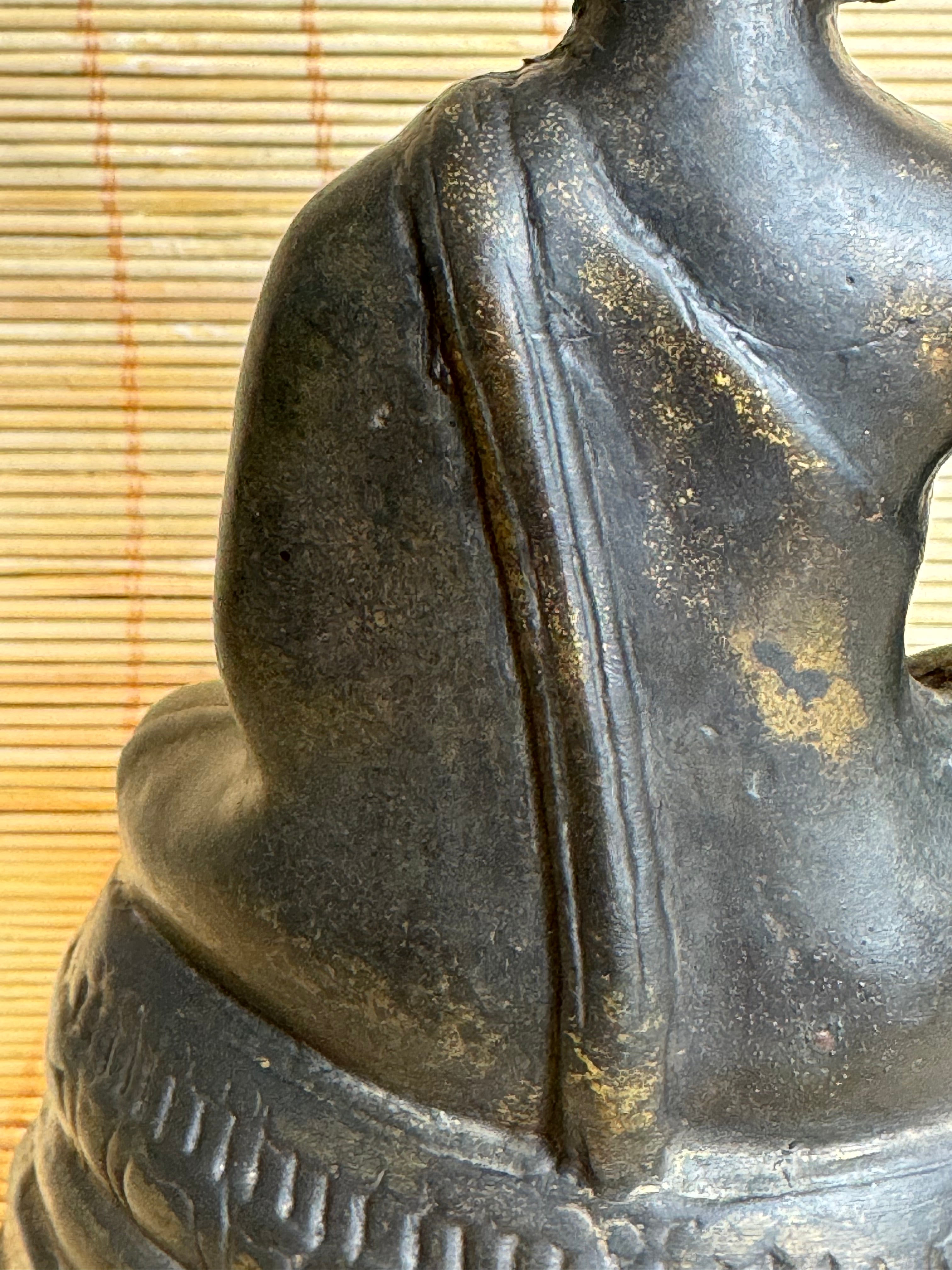 Antique Thai Bronze Buddha Shakyamuni | Dhyana Meditation Mudra | Rattanakosin Style | Flame Ushnisha | Ex-Japan Collection | 19th–Early 20th C