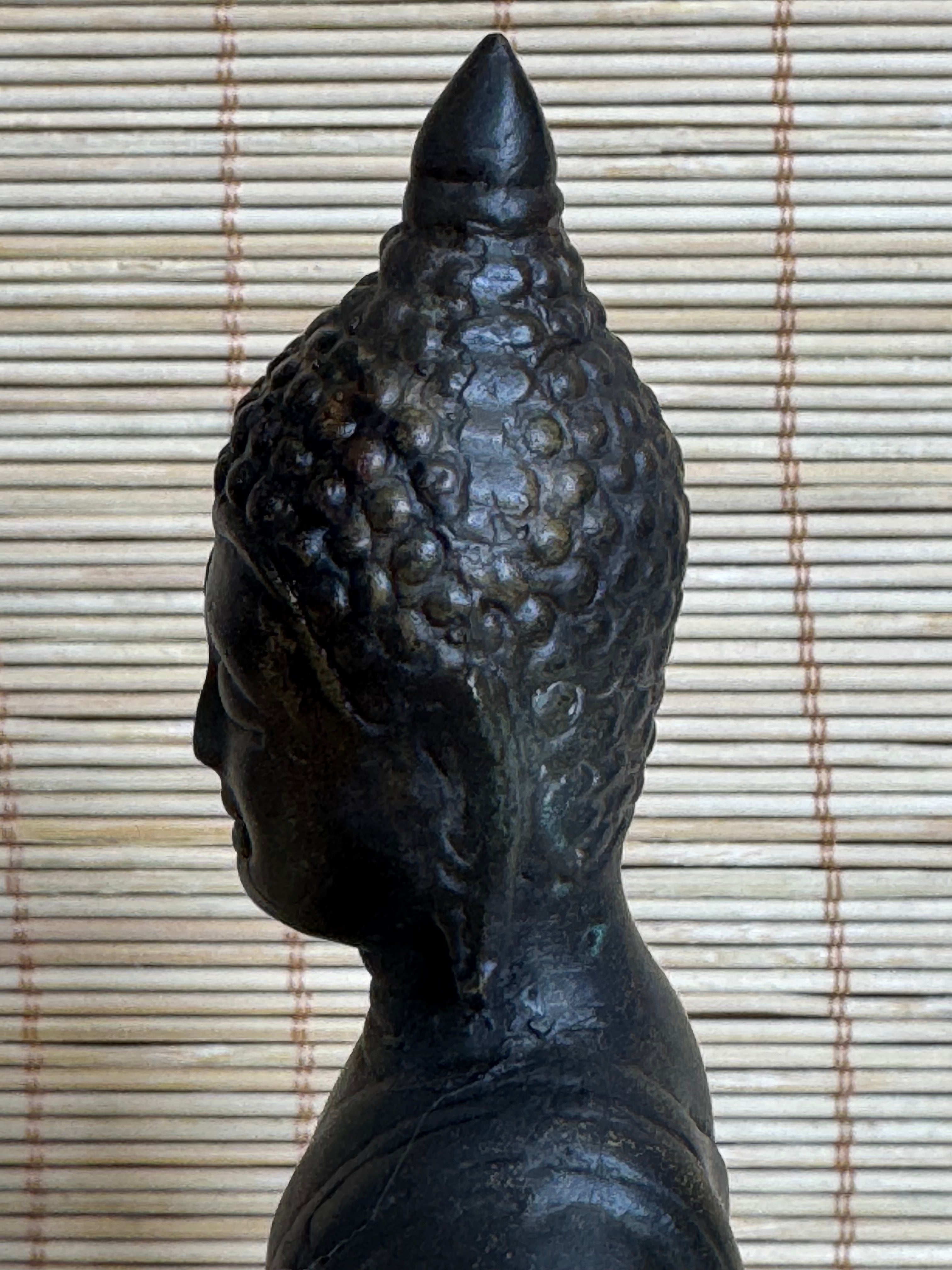 Antique Thai Bronze Buddha Shakyamuni | Dhyana Meditation Mudra | Rattanakosin Style | Flame Ushnisha | Ex-Japan Collection | 19th–Early 20th C