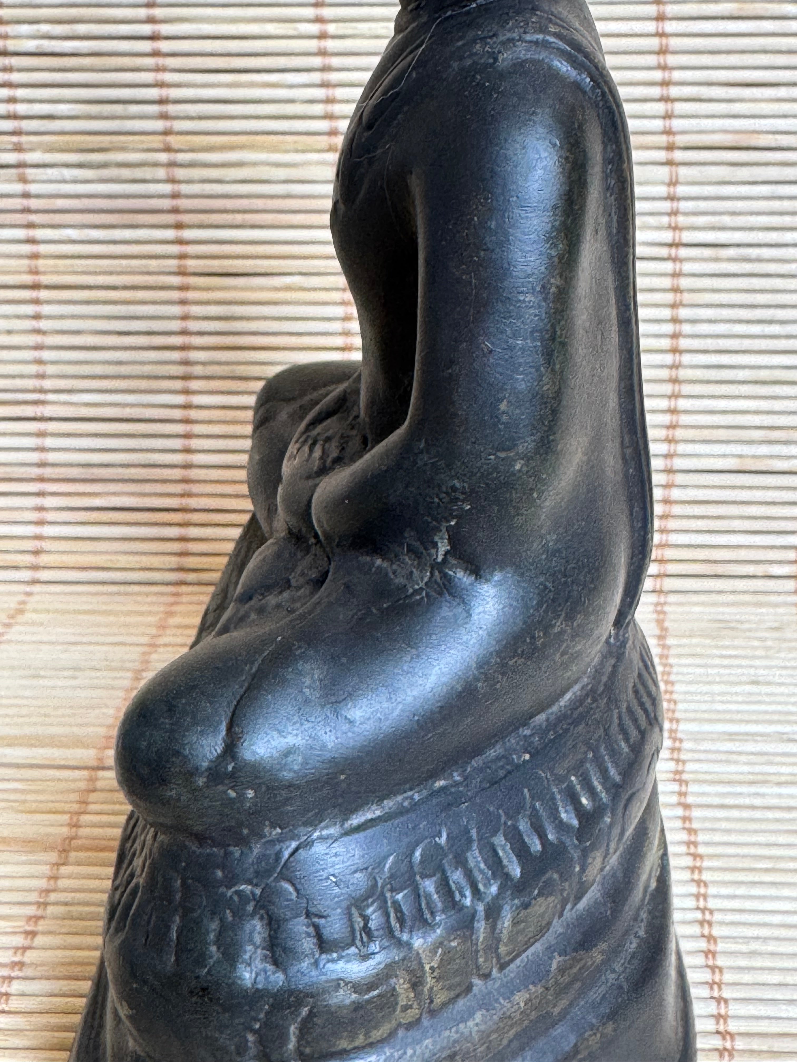 Antique Thai Bronze Buddha Shakyamuni | Dhyana Meditation Mudra | Rattanakosin Style | Flame Ushnisha | Ex-Japan Collection | 19th–Early 20th C