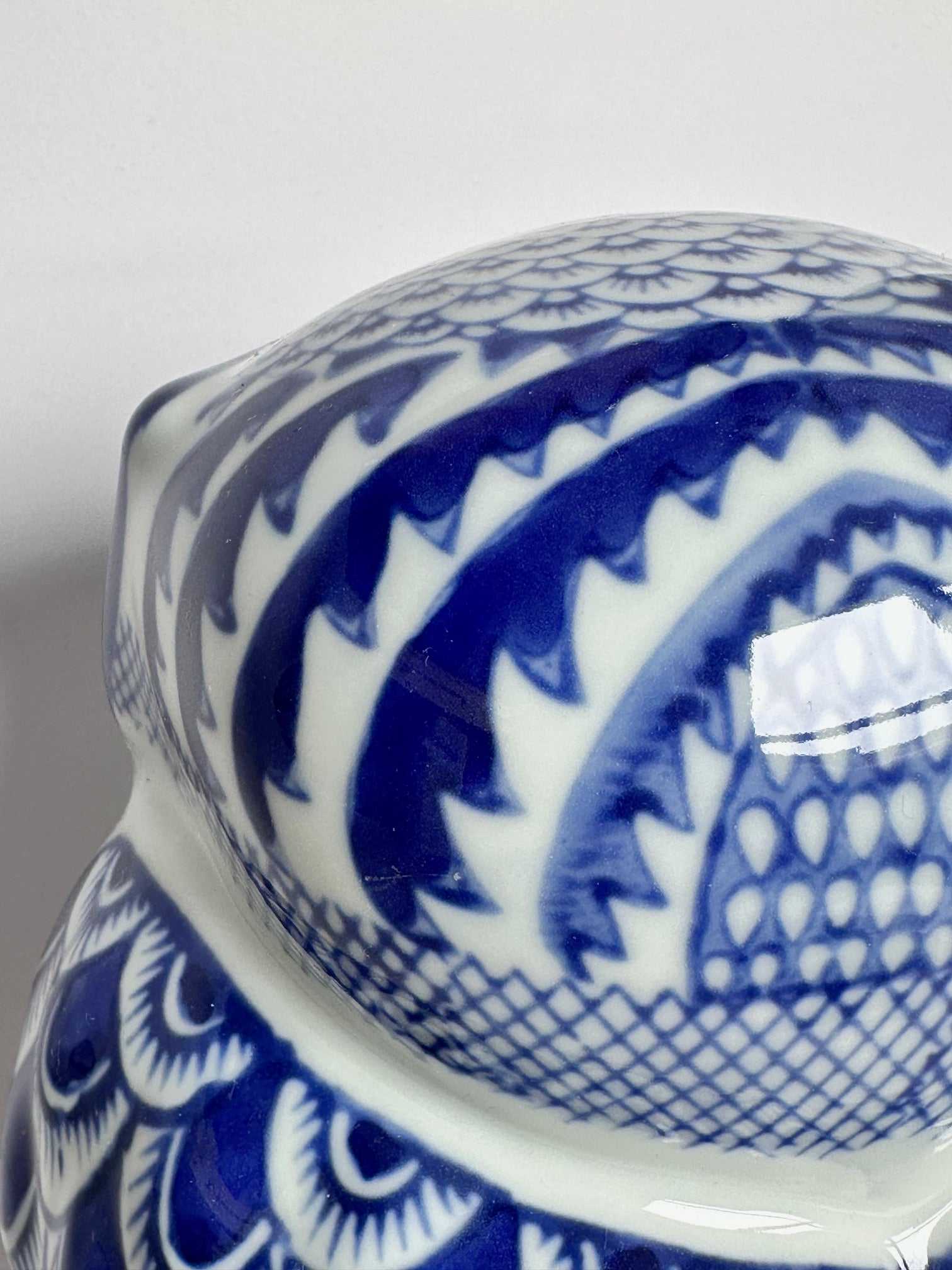 Japanese Blue & White Ceramic Owl Figurine “Fukurou” | Handcrafted Porcelain Art by Chikoyaki