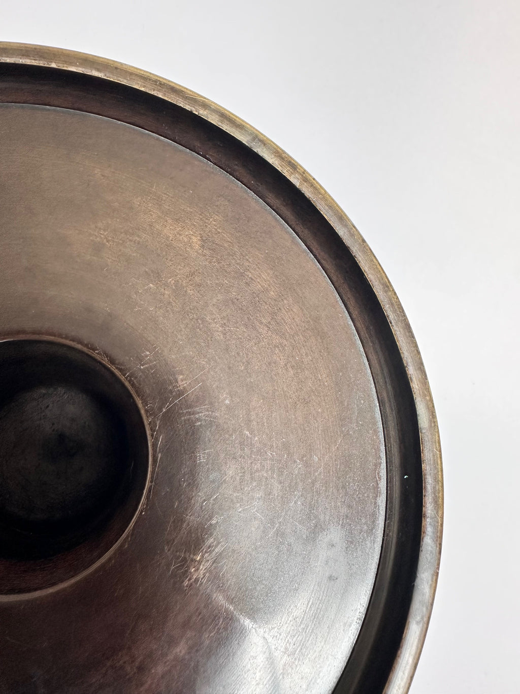 Vintage Japanese Bronze Ikebana Vase with Stand