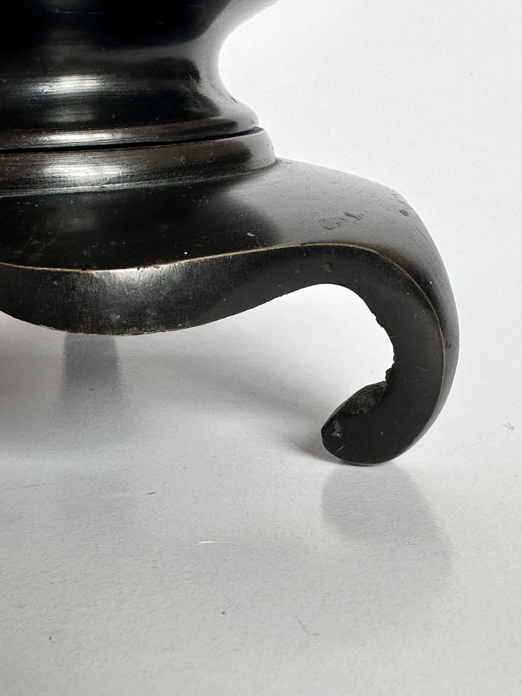 Vintage Japanese Bronze Ikebana Vase with Stand