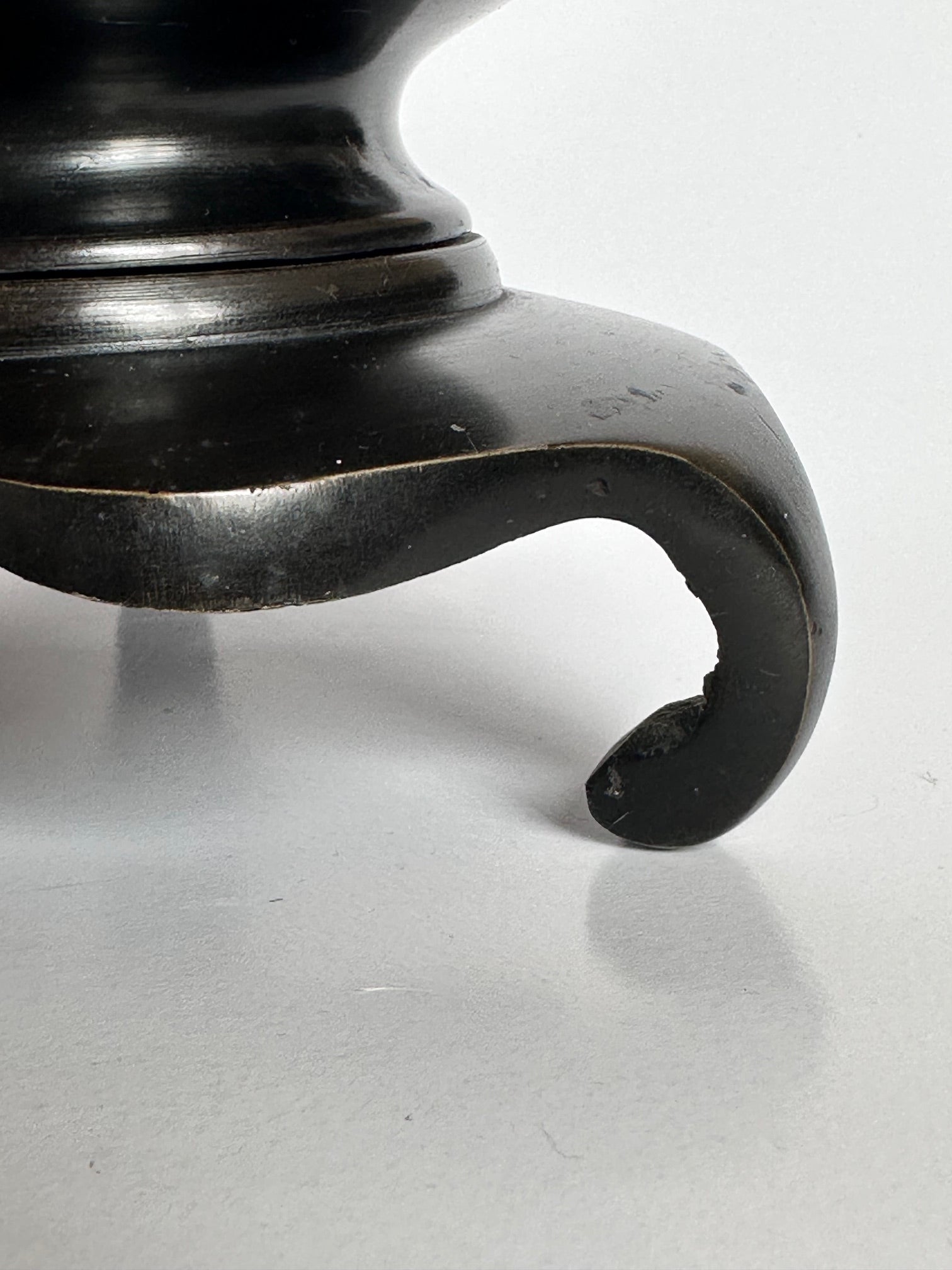 Vintage Japanese Bronze Ikebana Vase with Stand