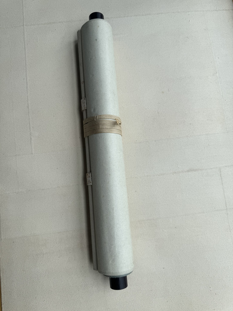 Vintage Japanese Zen Calligraphy Scroll Tendai Monk Willow Green Flower Red