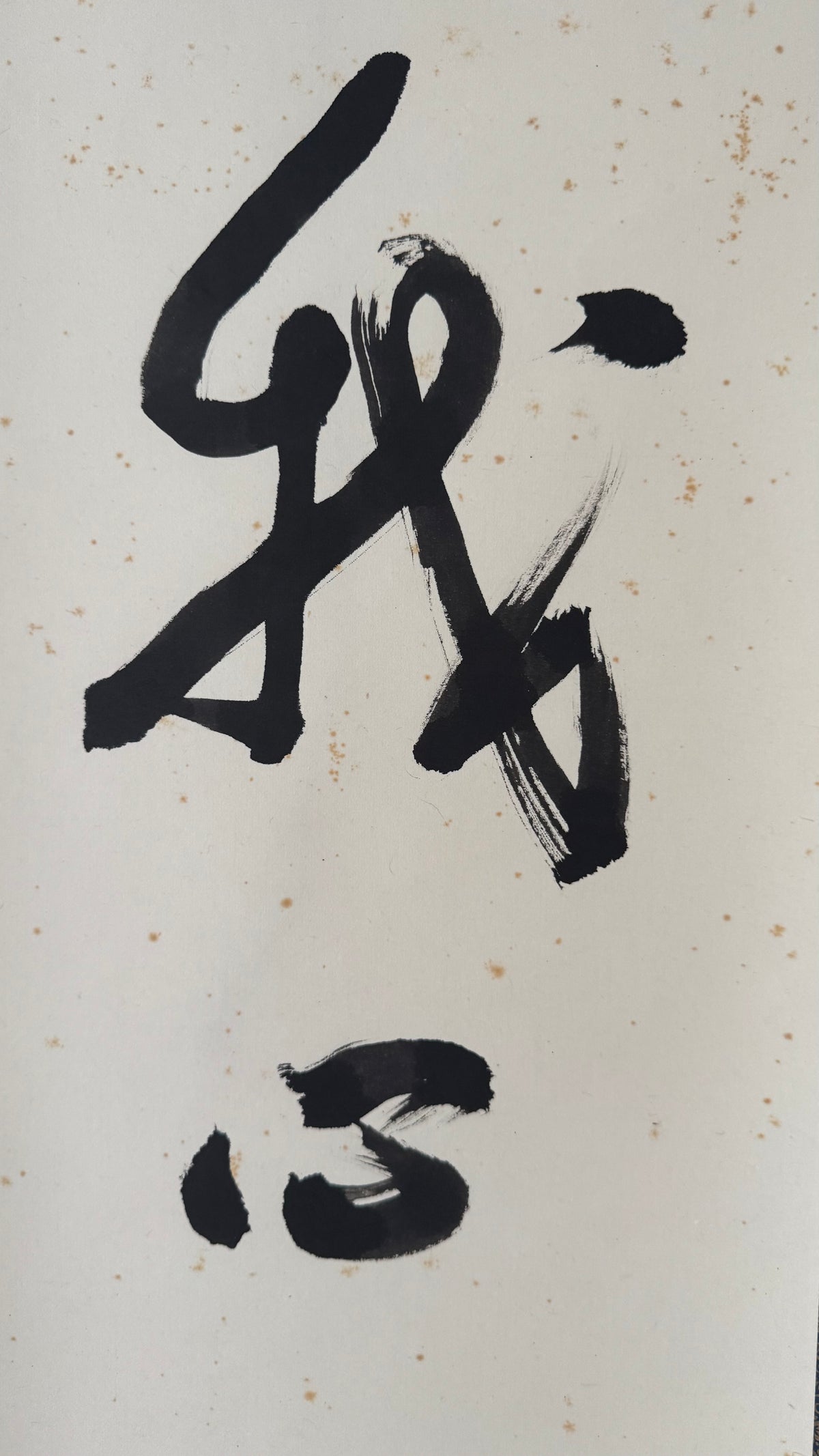 Vintage Japanese Zen Calligraphy Scroll White Cloud Mind Kakemono Art