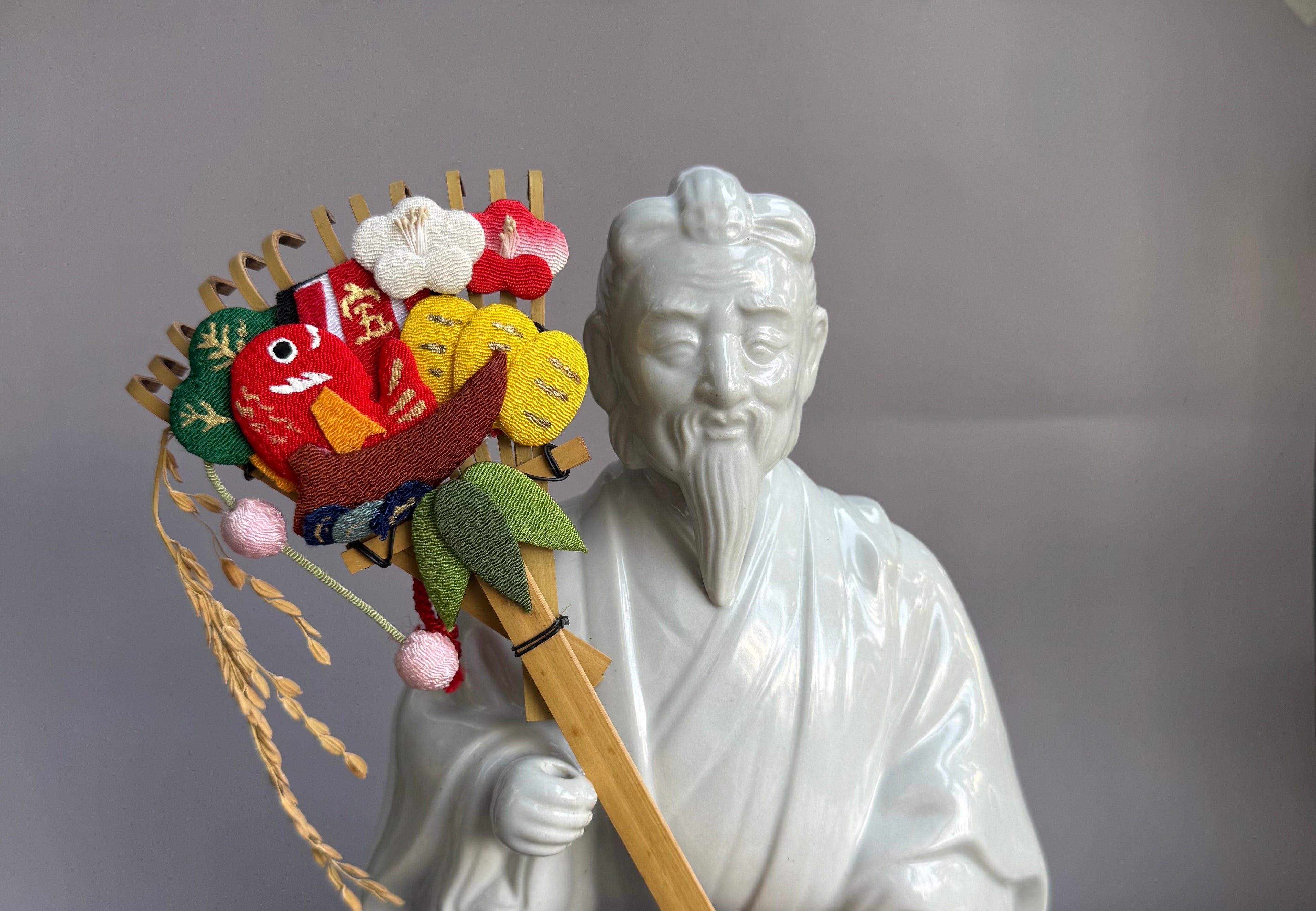 Takasago Elderly Couple Figurines | Japanese Porcelain Symbol of Eternal Love & Longevity