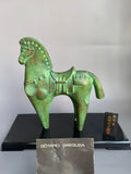 Bronze Horse Sculpture - Japanese Modern Art Inspired in the Style of Sotaro Saegusa