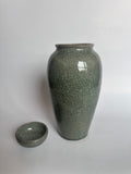 Vintage Soma Yaki Crackle Glaze Vase – Hand Thrown Japanese Pottery
